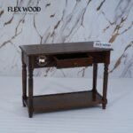 Clarion shesaam Console Table For Home(walnut finish) - Image 4