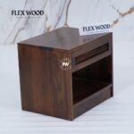 Wooden Bedside Table for Bedroom(walnut finish ) - Image 5