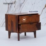 Modern Bedside Table for Home(honey finish) - Image 4