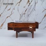 Modern Wooden Coffee Table(honey finish) - Image 8