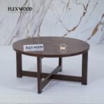 Wooden Round Coffee Table(walnut finish) - Image 3