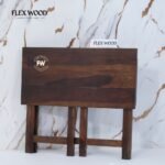 Modern Foldable Study Table(walnut finish) - Image 4