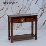 Wales wooden Console Table (honey finish - Image 4