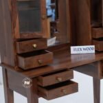 Aviva Dressing Table With Drawer Storage(teak finish) - Image 5