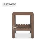 Lotus solid mango wood Bedside Table for Bedroom(teak finish) - Image 3