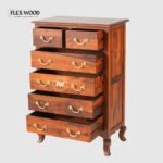 Colley Solid Wood Chest of Drawer( honey finish) - Image 4