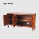 Honey Sheesham Wood Three Doors Sideboard - Image 4