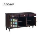 Sheesham Wood Sideboard in Walnut Finish with Tiles - Image 5