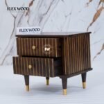 Wooden Bedside Table for Bedroom(walnut finish) - Image 5