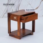 Modern Bedside Table (honey finish) - Image 4