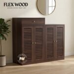 Arney sheesam wood Shoe Rack with Drawer Storage(walnut finish)