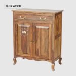 Jimmy Sheesham Wood Shoe Rack - Teak Finish - Image 3