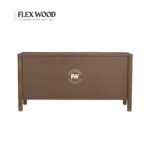Lotus solid mango wood cabinet storage (teak finish) - Image 5