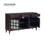 Sheesham Wood Sideboard in Walnut Finish with Tiles - Image 6