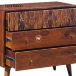 Sheesham Wood Chest of Drawers in Honey Finish - Image 6