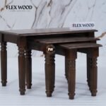Wooden Set of 3 Nesting Table(walnut finish) - Image 4