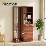 Cindy Wooden Dreesing Table with Storage(honey finish)