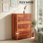 Gavin Wooden Honey Modern Chest Of Drawers(honey finish)