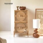Solid Mango Wood Chest of Drawer With 4 Drawer in Natural Finish