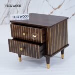 Wooden Bedside Table for Bedroom(walnut finish) - Image 4