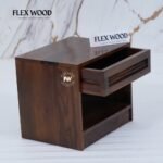 Wooden Bedside Table for Bedroom(walnut finish ) - Image 3