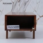 Wooden Rattan Coffee Table for Living Room(Honey finish) - Image 7