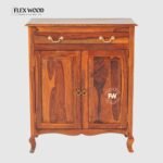 Jimmy Sheesham Wood Shoe Rack (Honey finish) - Image 2