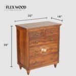 Garry solid wood Chest Of Drawer(Honey finish) - Image 5