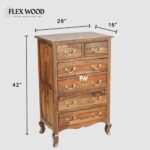 Colley Solid Wood Chest of Drawer(teak finish) - Image 7