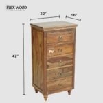 Tall Solid Wood Chest of Drawer(teak finish) - Image 7
