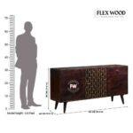 Sheesham Wood Sideboard in Walnut Finish - Image 7