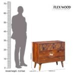Sheesham Wood Chest of Drawers in Honey Finish - Image 7