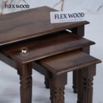 Wooden Set of 3 Nesting Table(walnut finish) - Image 5