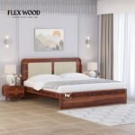 Niam sheesaam wood without storage bed (honey finish)