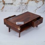 Modern Wooden Coffee Table(honey finish) - Image 4