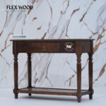 Clarion shesaam Console Table For Home(walnut finish) - Image 5