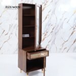 Boston solid wood Rattan Cane Dressing Table(Teak finish) - Image 9