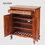 Jimmy Sheesham Wood Shoe Rack (Honey finish) - Image 5