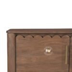 Lotus solid mango wood cabinet storage (teak finish) - Image 9