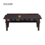 Walnut Coffee Table with Tiles - Image 9
