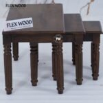 Wooden Set of 3 Nesting Table(walnut finish) - Image 3