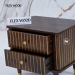 Wooden Bedside Table for Bedroom(walnut finish) - Image 3