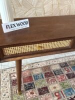Boston solid wood Rattan cane Console Table(Teak finish) - Image 8