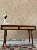 Boston solid wood Rattan cane Console Table(Teak finish) - Image 2