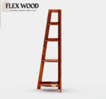 Sia sheesam wood corner bookshlef(Honey finish) - Image 3