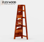 Sia sheesam wood corner bookshlef(Honey finish) - Image 4