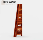 Sia sheesam wood corner bookshlef(Honey finish) - Image 5