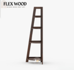 Sia sheesam wood corner bookshlef(walnut finish) - Image 5