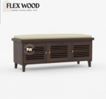 Drake solid sheesam wood shoe rack(walnut finish) - Image 3