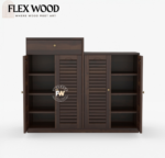 Arney sheesam wood Shoe Rack with Drawer Storage(walnut finish) - Image 2